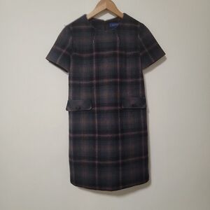 Keith Plaid Wool Dress